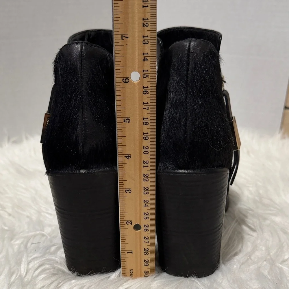 SEE By Chloe Black Ankle Boots with Goldtone Accents - Picture 12 of 13
